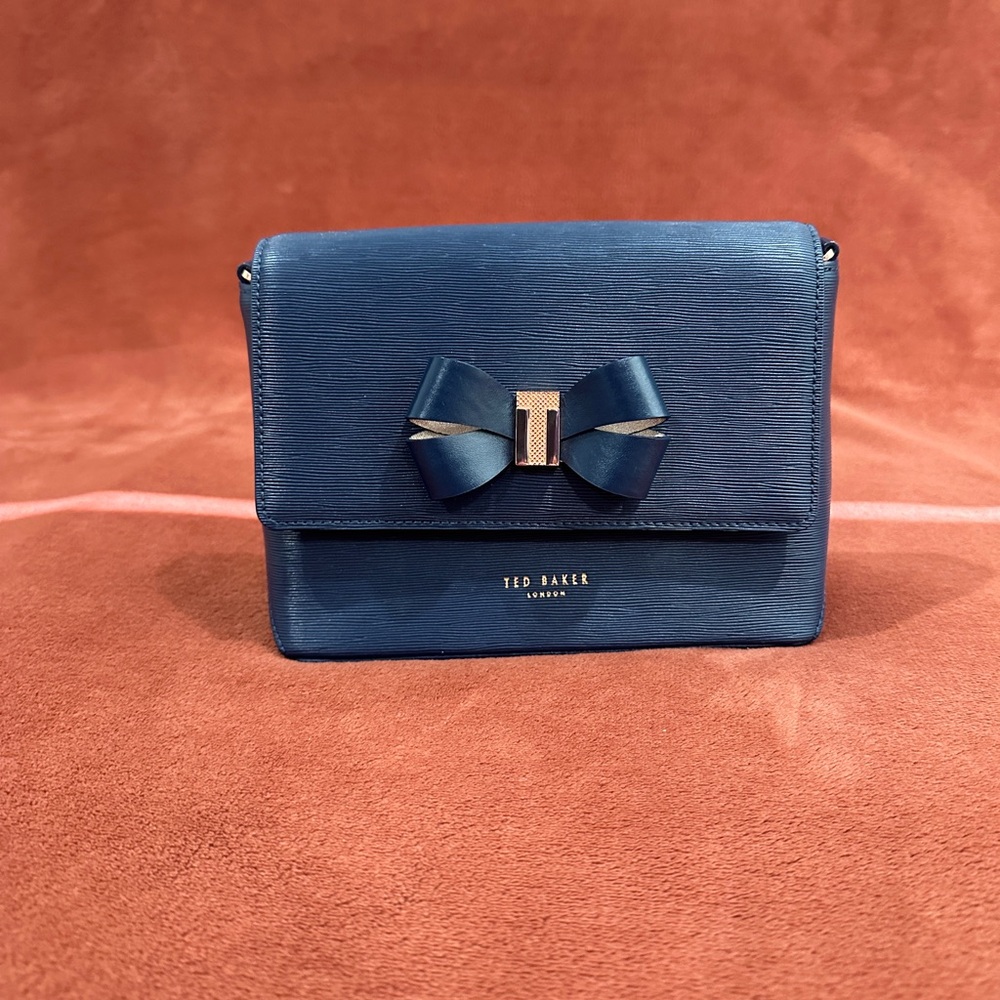 Ted Baker NavyBlue & RoseGold bow crossbody bag